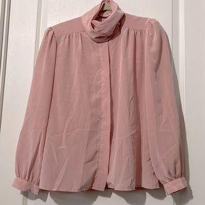 Vintage 1980’s Pink Button-Up Blouse